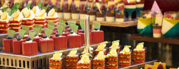 Rows of dessert in many styles