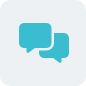 blue message icon