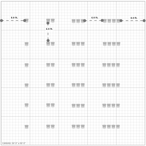Auditorium Event Floor Plan Social Distancing Cohorts
