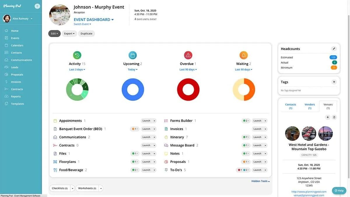 Planning Pod Event Dashboard