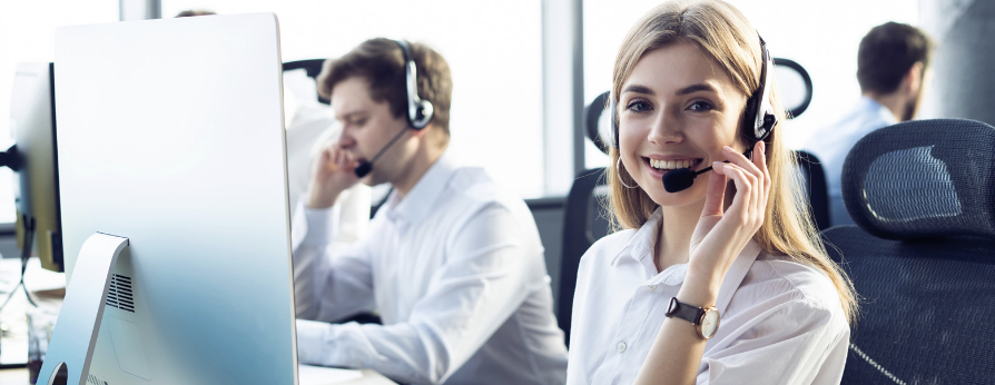 Payment processing phone customer support team