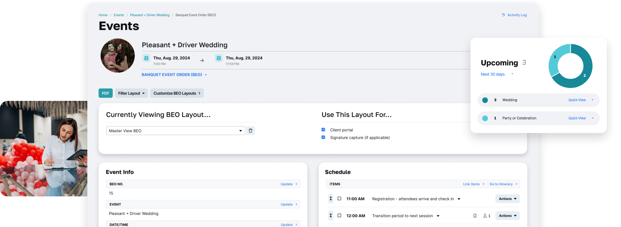screenshot of an event
