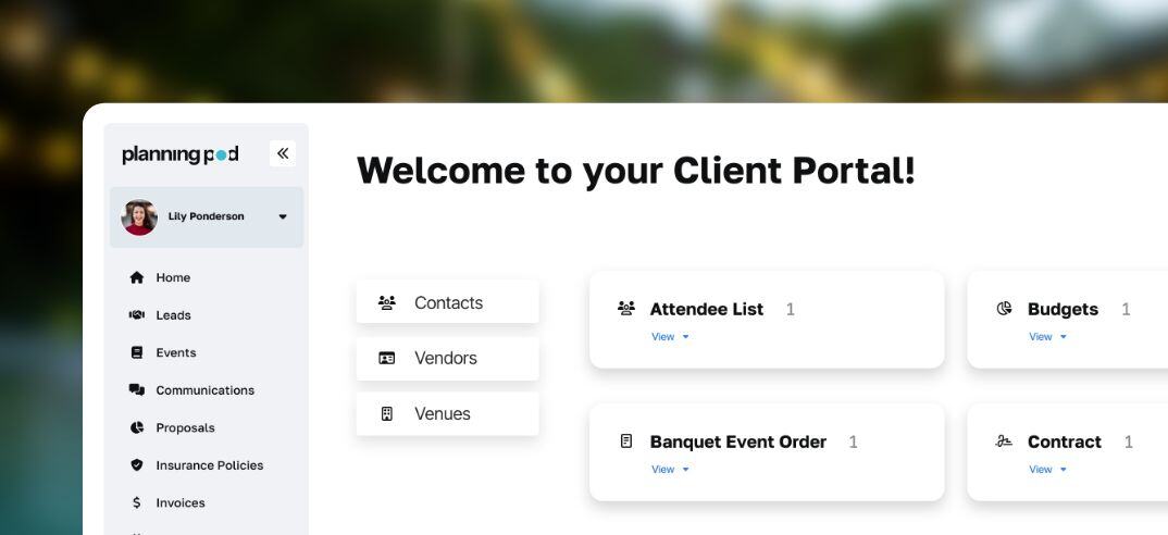 Collaborate via client portals screen